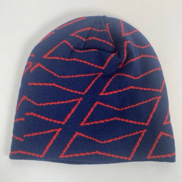 Men’s Budweiser Beanie Hat with Red and Blue Pattern - Picture 5 of 5